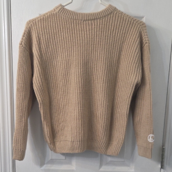 Say What? Tan Knit Sweater - Picture 3 of 4